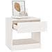 Comodino Bianco 40x31x40 Cm In Legno Massello Di Pino - Foto miniatura 3