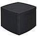 Tavolino da Esterno Faenza, Contenitore Multiuso Basso Effetto Rattan, 53x53h40 cm, Antracite - Foto miniatura 4