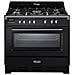 Cucina Elettrica MEM 965 NN ED 5 Fuochi a Gas Forno Elettrico Multifunzione Termoventilato Classe A Dimensioni 90 x 60 cm Colore Nero Mastercook - Foto miniatura 1