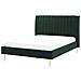 Letto Velluto Marville 140 X 200 Cm Verde Smeraldo - Foto miniatura 7