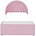 Letto Contenitore Velluto Rosa 90 X 200 Cm Anet - Foto miniatura 3