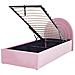 Letto Contenitore Velluto Rosa 90 X 200 Cm Anet - Foto miniatura 4