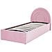 Letto Contenitore Velluto Rosa 90 X 200 Cm Anet - Foto miniatura 7