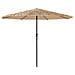 Ombrellone Giardino Led E Palo In Acciaio Marrone 324x324x247cm - Foto miniatura 2