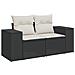 Set Divani Da Giardino Con Cuscini 7pz Nero Polyrattan - Foto miniatura 3