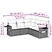 Set Divani Da Giardino 5 Pz Con Cuscini In Polyrattan Nero - Foto miniatura 3
