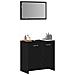 Mobile da Bagno con Specchio Rovere Nero in Legno Multistrato - Foto miniatura 5