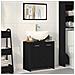 Mobile da Bagno con Specchio Rovere Nero in Legno Multistrato - Foto miniatura 1