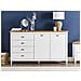 Credenza A 2 Ante Shillington Legno Di Pino Bianco - Foto miniatura 1