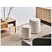 Set Di 2 Pouf Contenitore Berea Bouclé Bianco Sporco - Foto miniatura 1