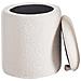 Set Di 2 Pouf Contenitore Berea Bouclé Bianco Sporco - Foto miniatura 6
