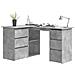Lusso Casadino -  Scrivania Angolo Grigio Cemento 145x100x76 Cm Legno Multistrato - Foto miniatura 2