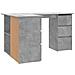Lusso Casadino -  Scrivania Angolo Grigio Cemento 145x100x76 Cm Legno Multistrato - Foto miniatura 5