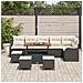 Set di Divano da Giardino con Cuscini  10 Pezzi Rattan Sintetico Nero Acacia, Divano da Giardino 2 Posti con Ripostiglio e Cuscini  Rattan Sintetico Nero, Set da Pranzo Giardino 4 Pezzi con Cuscini  Rattan Sintetico Nero Acacia - Foto miniatura 3