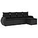 Set Divani da Giardino 5 pz con Cuscini in Polyrattan Nero - Foto miniatura 1