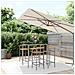 Set Bar Giardino 5pz Grigio Polyrattan e Legno Massello Acacia - Foto miniatura 2