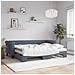 Divano Letto Estraibile Materassi Grigio Scuro 80x200cm Velluto - Foto miniatura 2