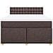 Giroletto a Molle con Materasso Marrone Scuro 140x200cm Tessuto - Foto miniatura 4