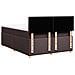 Giroletto a Molle con Materasso Marrone Scuro 140x200cm Tessuto - Foto miniatura 6