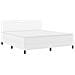 Letto box spring  con materasso bianco super king in finta pelle, Testiera semplice in bianco puro 180 cm in finta pelle - Foto miniatura 3