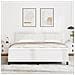 Letto box spring  con materasso bianco super king in finta pelle, Testiera semplice in bianco puro 180 cm in finta pelle - Foto miniatura 5