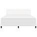 Letto box spring  con materasso bianco super king in finta pelle, Testiera semplice in bianco puro 180 cm in finta pelle - Foto miniatura 8