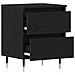 Comodino Nero Rovere 40x35x50 cm Legno ingegnerizzato - Foto miniatura 5
