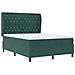 Letto a molle con materasso Verde scuro 140 x 190 cm Velluto - Foto miniatura 1