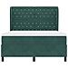 Letto a molle con materasso Verde scuro 140 x 190 cm Velluto - Foto miniatura 8