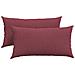 Cuscini da Divano 2 pcs Rosso Vino 80 x 40 cm Tessuto - Foto miniatura 1
