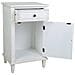 Comodino In Legno Laccato Bianco 45x36x72 - Foto miniatura 3