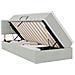 Letto con contenitore e LED Grigio chiaro 90 x 190 cm Velluto - Foto miniatura 1