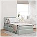 Letto con contenitore e LED Grigio chiaro 90 x 190 cm Velluto - Foto miniatura 2