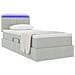 Letto con contenitore e LED Grigio chiaro 90 x 190 cm Velluto - Foto miniatura 3