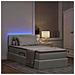 Letto con contenitore e LED Grigio chiaro 90 x 190 cm Velluto - Foto miniatura 5