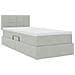 Letto con contenitore e LED Grigio chiaro 90 x 190 cm Velluto - Foto miniatura 6
