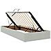 Letto con contenitore e LED Grigio chiaro 90 x 190 cm Velluto - Foto miniatura 7