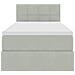 Letto con contenitore e LED Grigio chiaro 90 x 190 cm Velluto - Foto miniatura 8