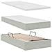 Letto con contenitore e LED Grigio chiaro 90 x 190 cm Velluto - Foto miniatura 9