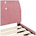 Struttura letto bambini con testata Rosa 90 x 200 cm Velluto - Foto miniatura 8