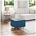 Pouf contenitore con cuscino Blu 60 x 60 x 45 cm Velluto - Foto miniatura 2