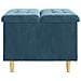 Pouf contenitore con cuscino Blu 60 x 60 x 45 cm Velluto - Foto miniatura 5