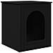 Casa per Gatti Nero 53 x 52 x 62 cm Legno multistrato - Foto miniatura 1