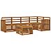 Set divani 6 pcs Naturale Legno di Acacia Massello - Foto miniatura 1