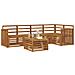 Set divani 6 pcs Naturale Legno di Acacia Massello - Foto miniatura 3