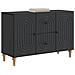 Mobile TV Nero 89 x 34,5 x 60 cm Legno ingegnerizzato - Foto miniatura 2
