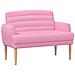 Loveseat con bottoni imbottiti Rosa 116 x 67 x 80 cm Tessuto - Foto miniatura 1