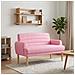 Loveseat con bottoni imbottiti Rosa 116 x 67 x 80 cm Tessuto - Foto miniatura 2