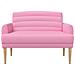 Loveseat con bottoni imbottiti Rosa 116 x 67 x 80 cm Tessuto - Foto miniatura 3