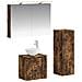 Set di mobili per il bagno 4 pcs Rovere Fumo - Foto miniatura 1